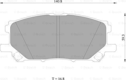 BOSCH 0 986 AB1 413 - Тормозные колодки, дисковые, комплект unicars.by