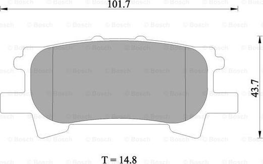 BOSCH 0 986 AB1 412 - Тормозные колодки, дисковые, комплект unicars.by