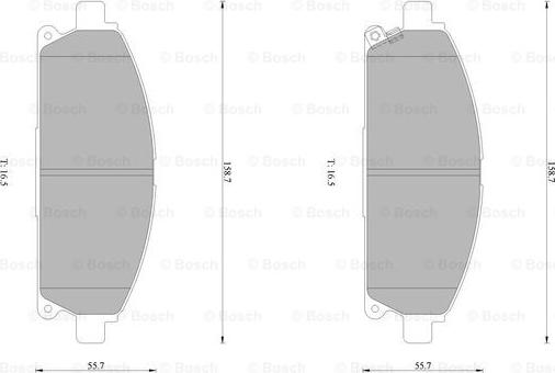 BOSCH 0 986 AB1 428 - Тормозные колодки, дисковые, комплект unicars.by