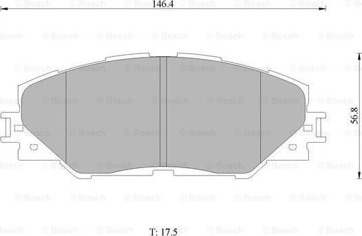 BOSCH 0 986 AB1 422 - Тормозные колодки, дисковые, комплект unicars.by