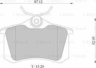 BOSCH 0 986 AB1 677 - Тормозные колодки, дисковые, комплект unicars.by