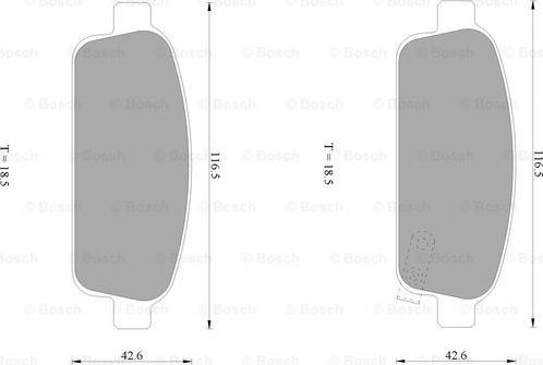 BOSCH 0 986 AB1 043 - Тормозные колодки, дисковые, комплект unicars.by