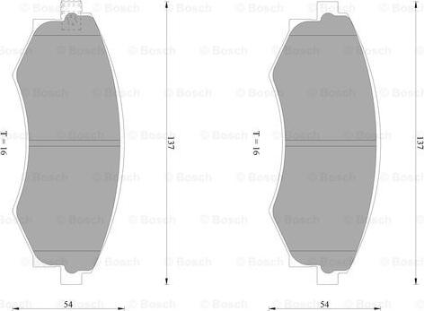 BOSCH 0 986 AB1 057 - Тормозные колодки, дисковые, комплект unicars.by