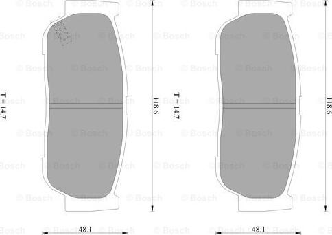 BOSCH 0 986 AB1 065 - Тормозные колодки, дисковые, комплект unicars.by