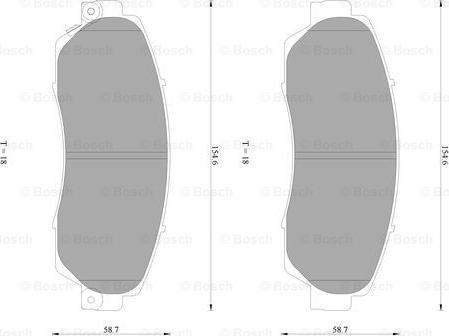 BOSCH 0 986 AB1 085 - Тормозные колодки, дисковые, комплект unicars.by