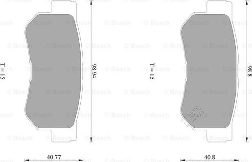 BOSCH 0 986 AB1 020 - Тормозные колодки, дисковые, комплект unicars.by