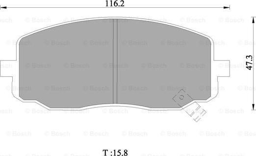 BOSCH 0 986 AB1 028 - Тормозные колодки, дисковые, комплект unicars.by