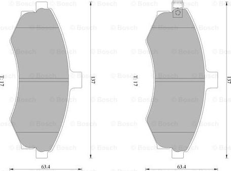 BOSCH 0 986 AB1 023 - Тормозные колодки, дисковые, комплект unicars.by