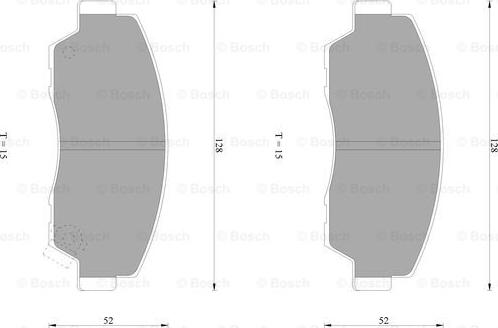 BOSCH 0 986 AB1 075 - Тормозные колодки, дисковые, комплект unicars.by