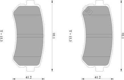 BOSCH 0 986 AB1 155 - Тормозные колодки, дисковые, комплект unicars.by