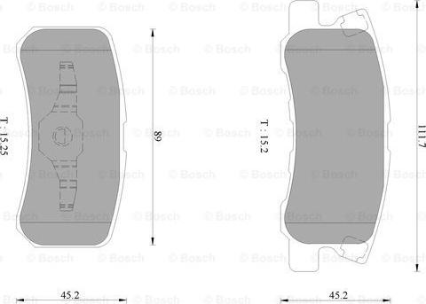 BOSCH 0 986 AB1 130 - Тормозные колодки, дисковые, комплект unicars.by