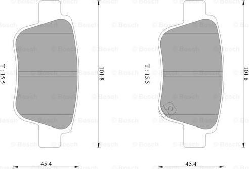 BOSCH 0 986 AB1 133 - Тормозные колодки, дисковые, комплект unicars.by