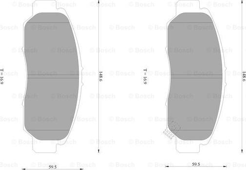 BOSCH 0 986 AB1 385 - Тормозные колодки, дисковые, комплект unicars.by