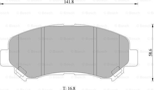 BOSCH 0 986 AB1 386 - Тормозные колодки, дисковые, комплект unicars.by