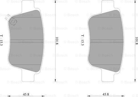 BOSCH 0 986 AB1 378 - Тормозные колодки, дисковые, комплект unicars.by