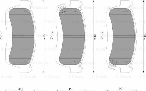 BOSCH 0 986 AB3 544 - Тормозные колодки, дисковые, комплект unicars.by