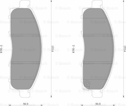 BOSCH 0 986 AB3 509 - Тормозные колодки, дисковые, комплект unicars.by