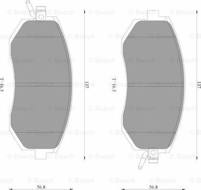 BOSCH 0 986 AB3 508 - Тормозные колодки, дисковые, комплект unicars.by