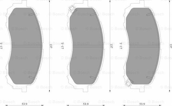 BOSCH 0 986 AB3 515 - Тормозные колодки, дисковые, комплект unicars.by