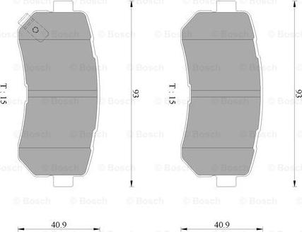 BOSCH 0 986 AB3 099 - Тормозные колодки, дисковые, комплект unicars.by