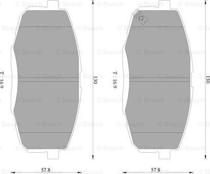 BOSCH 0 986 AB3 094 - Тормозные колодки, дисковые, комплект unicars.by