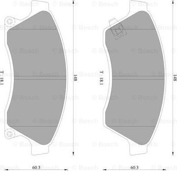 BOSCH 0 986 AB3 096 - Тормозные колодки, дисковые, комплект unicars.by