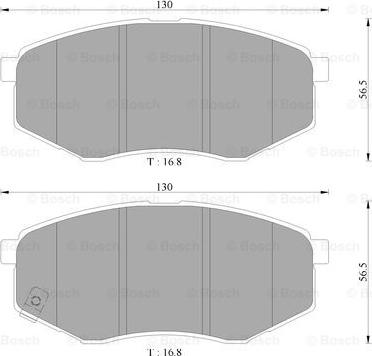 BOSCH 0 986 AB3 090 - Тормозные колодки, дисковые, комплект unicars.by