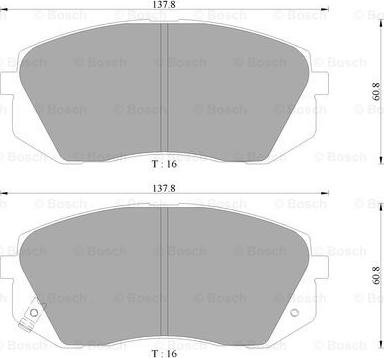 BOSCH 0 986 AB3 091 - Тормозные колодки, дисковые, комплект unicars.by