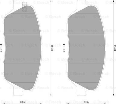 BOSCH 0 986 AB3 097 - Тормозные колодки, дисковые, комплект unicars.by