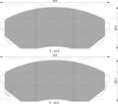 BOSCH 0 986 AB3 048 - Тормозные колодки, дисковые, комплект unicars.by