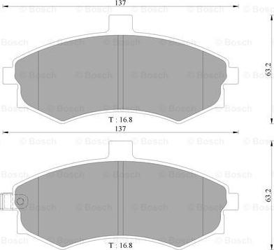 BOSCH 0 986 AB3 050 - Тормозные колодки, дисковые, комплект unicars.by