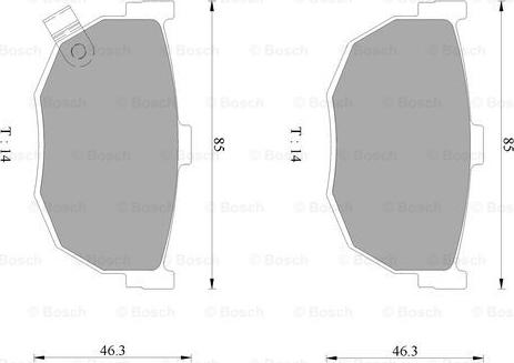 BOSCH 0 986 AB3 064 - Тормозные колодки, дисковые, комплект unicars.by