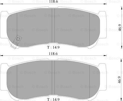 BOSCH 0 986 AB3 067 - Тормозные колодки, дисковые, комплект unicars.by