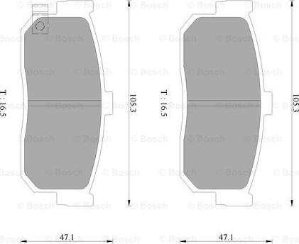 BOSCH 0 986 AB3 084 - Тормозные колодки, дисковые, комплект unicars.by