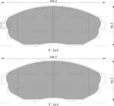 BOSCH 0 986 AB3 085 - Тормозные колодки, дисковые, комплект unicars.by