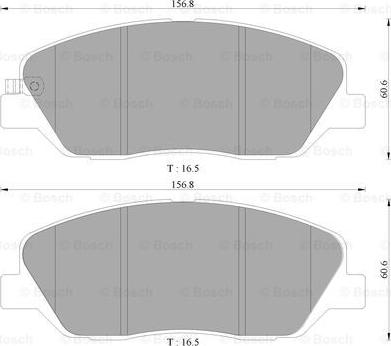 BOSCH 0 986 AB3 081 - Тормозные колодки, дисковые, комплект unicars.by