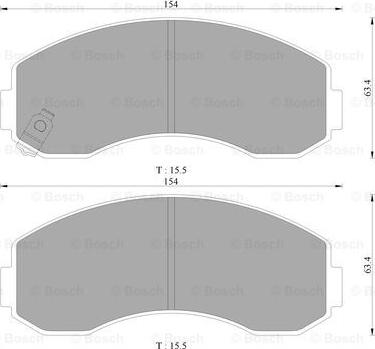 BOSCH 0 986 AB3 030 - Тормозные колодки, дисковые, комплект unicars.by