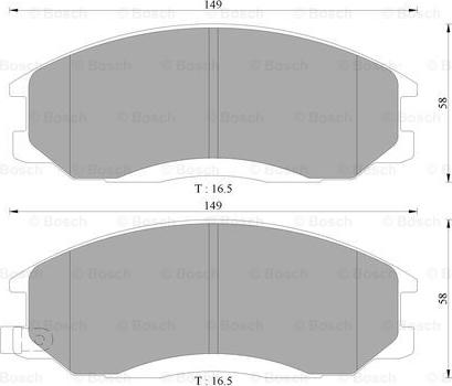 BOSCH 0 986 AB3 033 - Тормозные колодки, дисковые, комплект unicars.by