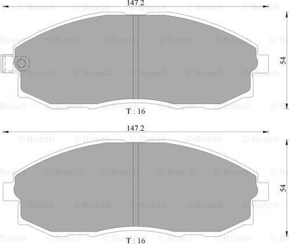 BOSCH 0 986 AB3 028 - Тормозные колодки, дисковые, комплект unicars.by