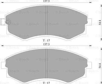 BOSCH 0 986 AB3 027 - Тормозные колодки, дисковые, комплект unicars.by