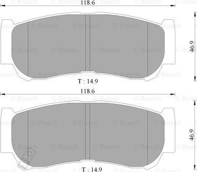 BOSCH 0 986 AB3 074 - Тормозные колодки, дисковые, комплект unicars.by