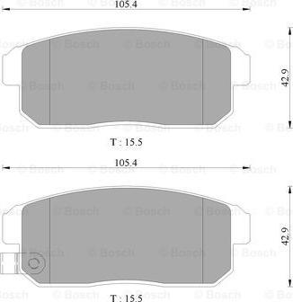 BOSCH 0 986 AB3 075 - Тормозные колодки, дисковые, комплект unicars.by