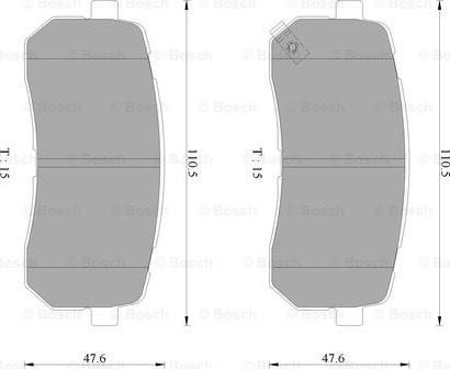 BOSCH 0 986 AB3 101 - Тормозные колодки, дисковые, комплект unicars.by