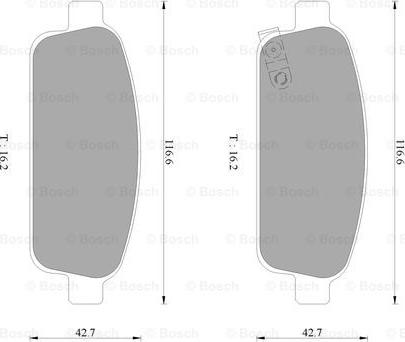 BOSCH 0 986 AB3 103 - Тормозные колодки, дисковые, комплект unicars.by