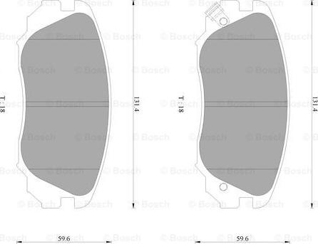 BOSCH 0 986 AB3 116 - Тормозные колодки, дисковые, комплект unicars.by