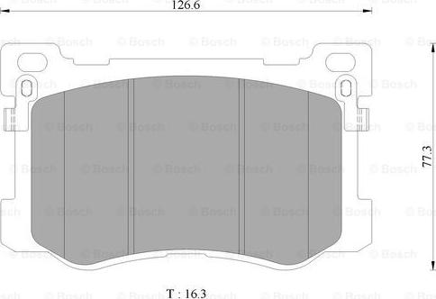 BOSCH 0 986 AB3 136 - Тормозные колодки, дисковые, комплект unicars.by