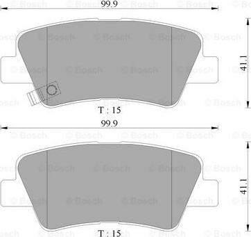 BOSCH 0 986 AB3 121 - Тормозные колодки, дисковые, комплект unicars.by