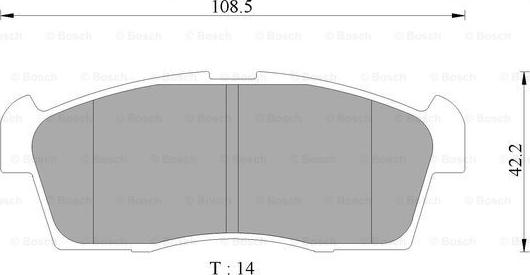 BOSCH 0 986 AB2 490 - Тормозные колодки, дисковые, комплект unicars.by