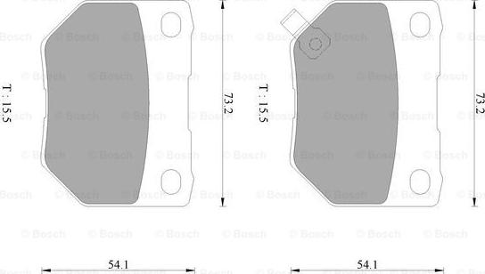 BOSCH 0 986 AB2 498 - Тормозные колодки, дисковые, комплект unicars.by