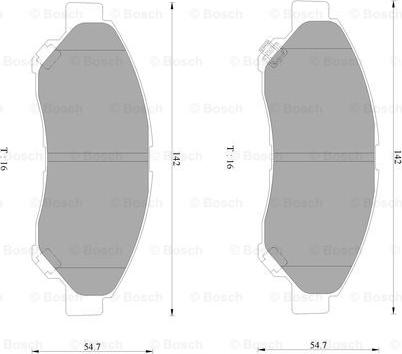 BOSCH 0 986 AB2 493 - Тормозные колодки, дисковые, комплект unicars.by